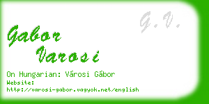 gabor varosi business card